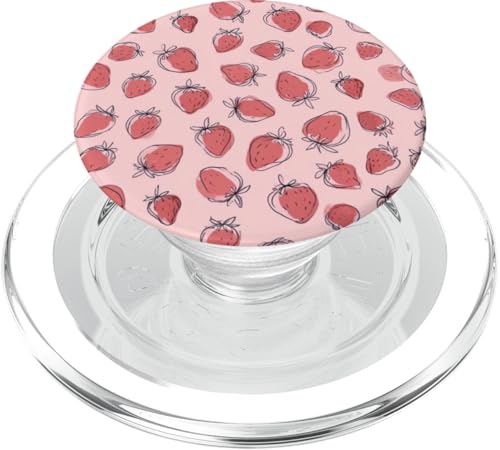 Niedliches Erdbeermuster PopSockets PopGrip für MagSafe von Strawberry Phone Popper