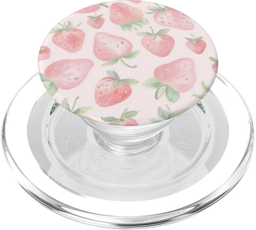 Niedliches Erdbeermuster PopSockets PopGrip für MagSafe Niedliches Erdbeermuster PopSockets PopGrip für MagSafe von Strawberry Phone Popper