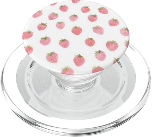Niedliches Erdbeermuster PopSockets PopGrip für MagSafe Niedliches Erdbeermuster PopSockets PopGrip für MagSafe von Strawberry Phone Popper