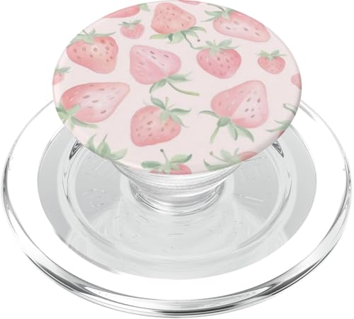 Niedliches Erdbeermuster PopSockets PopGrip für MagSafe Niedliches Erdbeermuster PopSockets PopGrip für MagSafe von Strawberry Phone Popper