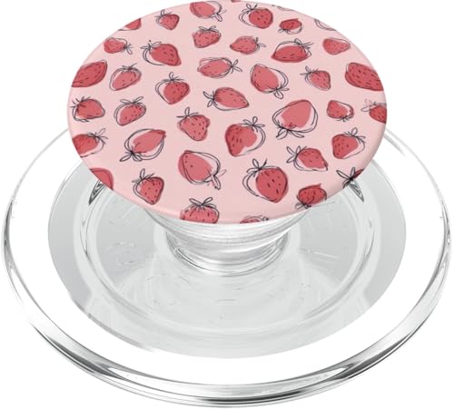 Niedliches Erdbeermuster PopSockets PopGrip für MagSafe von Strawberry Phone Popper