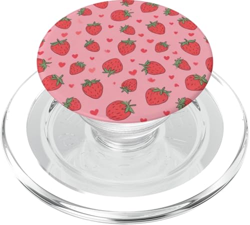 Niedliches Erdbeermuster PopSockets PopGrip für MagSafe Niedliches Erdbeermuster PopSockets PopGrip für MagSafe von Strawberry Phone Popper