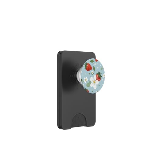 Niedliches Erdbeermuster PopSockets PopWallet für MagSafe Niedliches Erdbeermuster PopSockets PopWallet für MagSafe von Strawberry Phone Popper