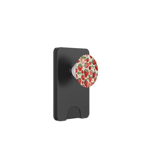 Niedliches Erdbeermuster PopSockets PopWallet für MagSafe Niedliches Erdbeermuster PopSockets PopWallet für MagSafe von Strawberry Phone Popper