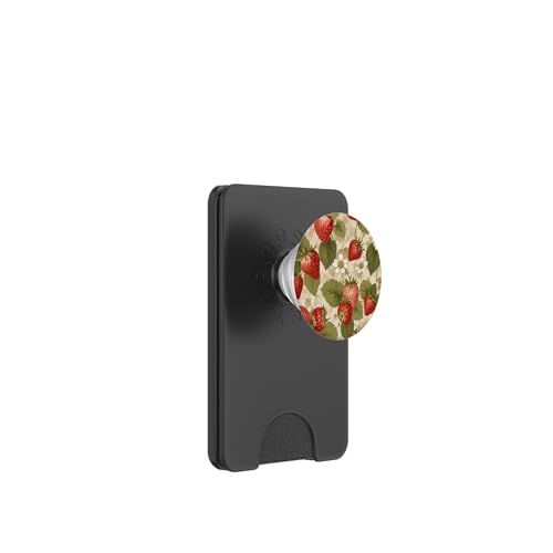 Niedliches Erdbeermuster PopSockets PopWallet für MagSafe Niedliches Erdbeermuster PopSockets PopWallet für MagSafe von Strawberry Phone Popper