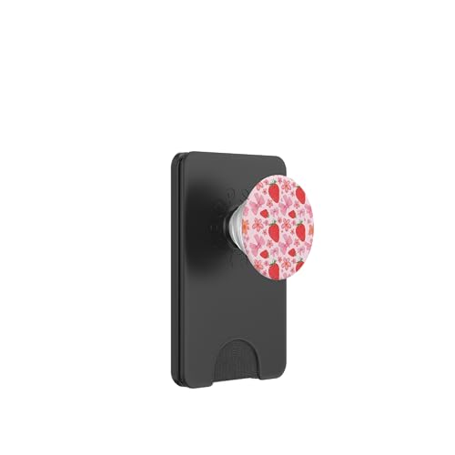 Niedliches Erdbeermuster und gebundene Schleife PopSockets PopWallet für MagSafe Niedliches Erdbeermuster und gebundene Schleife PopSockets PopWallet für MagSafe von Strawberry Phone Popper