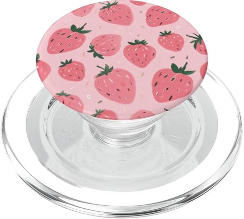 Süßes rosa Erdbeermuster PopSockets PopGrip für MagSafe Süßes rosa Erdbeermuster PopSockets PopGrip für MagSafe von Strawberry Phone Popper