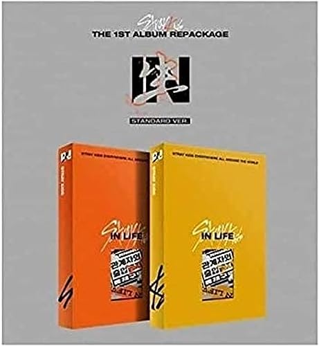STRAY KIDS In Life Standardversion (B-Typ) IN Das 1. Repackage Album CD + Fotobuch + Fotokarten + Postkarte + (Extra 4 Fotokarten + 1 doppelseitige Fotokarte) von Stray Kids