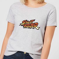 Street Fighter Logo Damen T-Shirt - Grau - L von Street Fighter