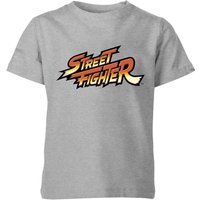 Street Fighter Logo Kinder T-Shirt - Grau - 3-4 Jahre von Street Fighter