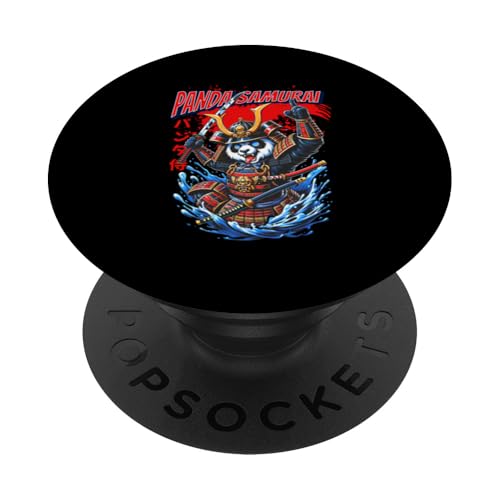 Panda – Japanischer Schwertkämpfer PopSockets Klebender PopGrip von Street Style Collective