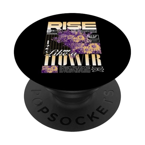 Y2K Flowers — Mutige urbane Graffiti-Ästhetik PopSockets Klebender PopGrip von Street Style Collective
