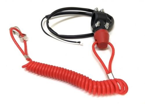 Universal Kill Switch Notaus Schalter Zündunterbrecher passend für Motorrad, Roller, Quad, Enduro, Motocross - Öffner Version mit Reißleine, 22mm Lenkerklemme von Streetparts24