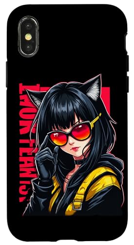 Kawaii Manga Anime HARAJUKU Y2K Hülle für iPhone X/XS von Streetwear Japan Cyberpunk Manga Hip Hop Techwear