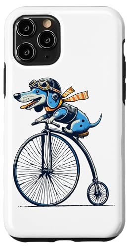 Dackel auf Bike für Retro Liebhaber mit Stil Hülle für iPhone 11 Pro von Streetwear cyclist design for bike lovers