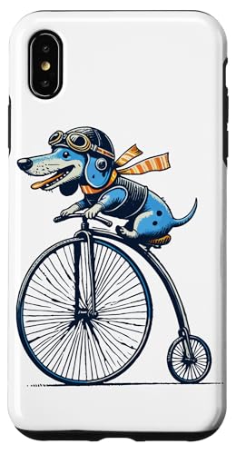 Dackel auf Bike für Retro Liebhaber mit Stil Hülle für iPhone XS Max von Streetwear cyclist design for bike lovers