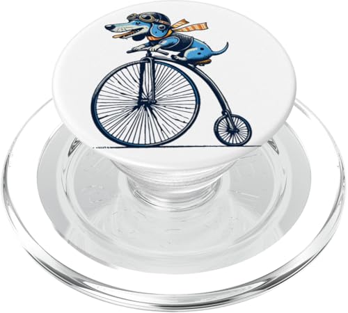 Dackel auf Bike für Retro Liebhaber mit Stil PopSockets PopGrip für MagSafe von Streetwear cyclist design for bike lovers