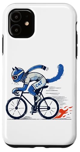 Fahrrad Katze für stylische Rennradfahrer Hülle für iPhone 11 von Streetwear cyclist design for bike lovers