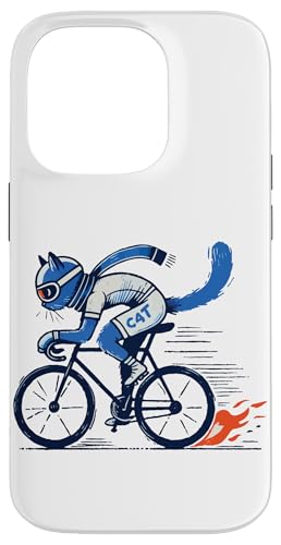 Fahrrad Katze für stylische Rennradfahrer Hülle für iPhone 14 Pro von Streetwear cyclist design for bike lovers