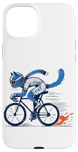 Fahrrad Katze für stylische Rennradfahrer Hülle für iPhone 15 Plus von Streetwear cyclist design for bike lovers