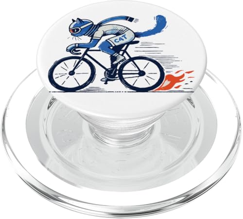 Fahrrad Katze für stylische Rennradfahrer PopSockets PopGrip für MagSafe Fahrrad Katze für stylische Rennradfahrer PopSockets PopGrip für MagSafe von Streetwear cyclist design for bike lovers