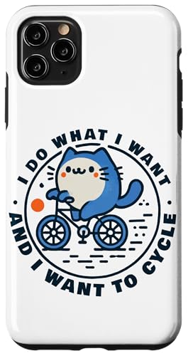 Fahrrad Katze mit frechem Spruch für Radrebellen Hülle für iPhone 11 Pro Max von Streetwear cyclist design for bike lovers