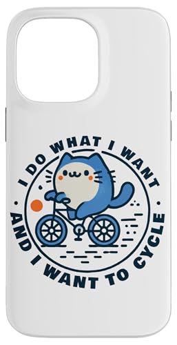Fahrrad Katze mit frechem Spruch für Radrebellen Hülle für iPhone 14 Pro Max von Streetwear cyclist design for bike lovers
