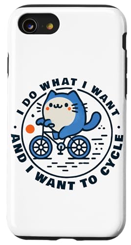Fahrrad Katze mit frechem Spruch für Radrebellen Hülle für iPhone SE (2020) / 7 / 8 von Streetwear cyclist design for bike lovers