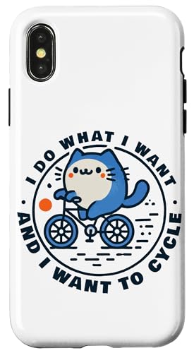 Fahrrad Katze mit frechem Spruch für Radrebellen Hülle für iPhone X/XS von Streetwear cyclist design for bike lovers