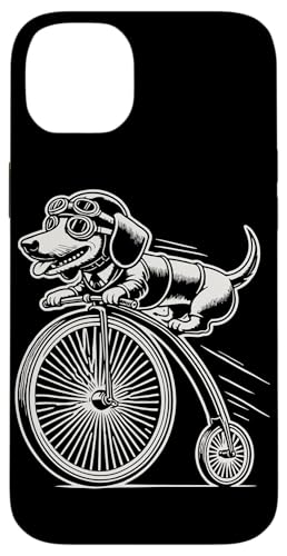 Fahrradfahrender Dackel im Retro Stil mit Humor Hülle für iPhone 14 Plus Fahrradfahrender Dackel im Retro Stil mit Humor Hülle für iPhone 14 Plus von Streetwear cyclist design for bike lovers