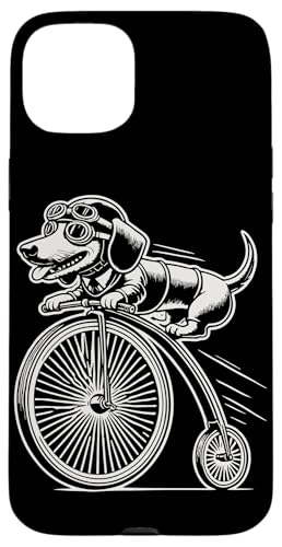 Fahrradfahrender Dackel im Retro Stil mit Humor Hülle für iPhone 15 Plus Fahrradfahrender Dackel im Retro Stil mit Humor Hülle für iPhone 15 Plus von Streetwear cyclist design for bike lovers