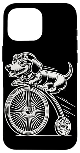 Fahrradfahrender Dackel im Retro Stil mit Humor Hülle für iPhone 16 Pro Max Fahrradfahrender Dackel im Retro Stil mit Humor Hülle für iPhone 16 Pro Max von Streetwear cyclist design for bike lovers