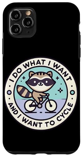 Frecher Fahrrad Waschbär mit Spruch für Radfans Hülle für iPhone 11 Pro Max von Streetwear cyclist design for bike lovers