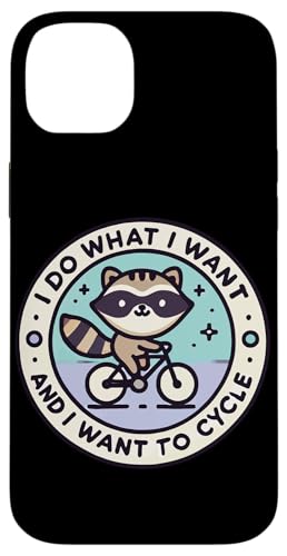Frecher Fahrrad Waschbär mit Spruch für Radfans Hülle für iPhone 14 Plus von Streetwear cyclist design for bike lovers