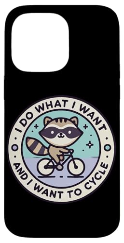 Frecher Fahrrad Waschbär mit Spruch für Radfans Hülle für iPhone 14 Pro Max von Streetwear cyclist design for bike lovers