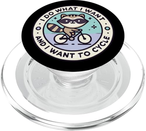 Frecher Fahrrad Waschbär mit Spruch für Radfans PopSockets PopGrip für MagSafe von Streetwear cyclist design for bike lovers