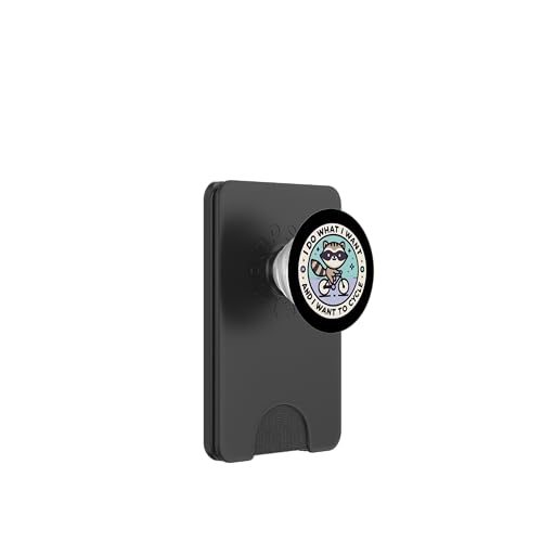 Frecher Fahrrad Waschbär mit Spruch für Radfans PopSockets PopWallet für MagSafe von Streetwear cyclist design for bike lovers
