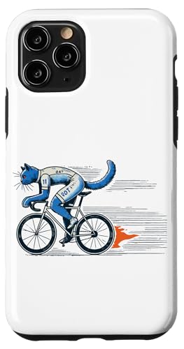 Katze auf Rennrad Design für Fahrradliebhaber Hülle für iPhone 11 Pro von Streetwear cyclist design for bike lovers