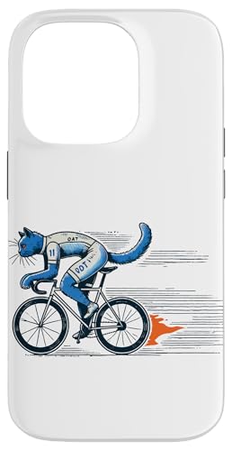 Katze auf Rennrad Design für Fahrradliebhaber Hülle für iPhone 14 Pro von Streetwear cyclist design for bike lovers