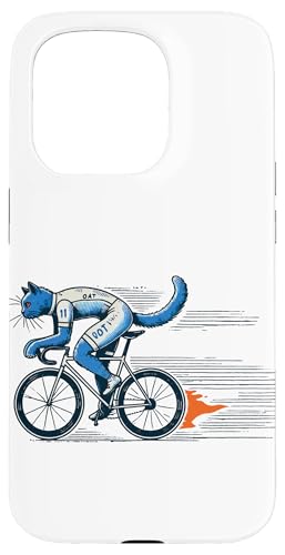 Katze auf Rennrad Design für Fahrradliebhaber Hülle für iPhone 15 Pro von Streetwear cyclist design for bike lovers
