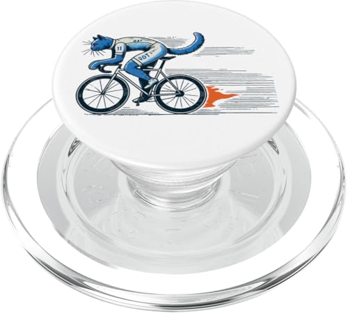 Katze auf Rennrad Design für Fahrradliebhaber PopSockets PopGrip für MagSafe von Streetwear cyclist design for bike lovers