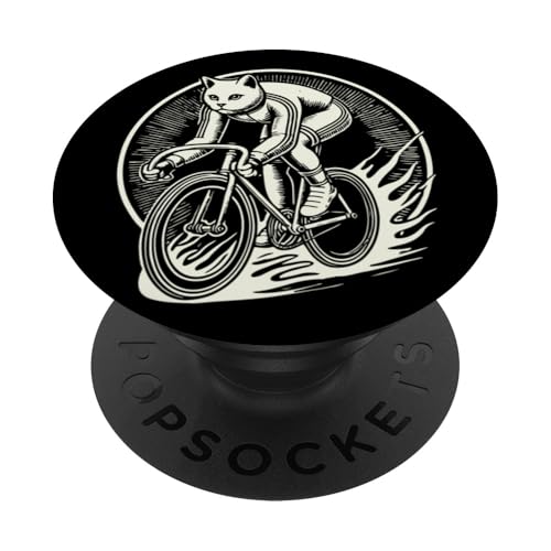 Katzen Fahrrad Design für Frauen mit Humor PopSockets Klebender PopGrip von Streetwear cyclist design for bike lovers