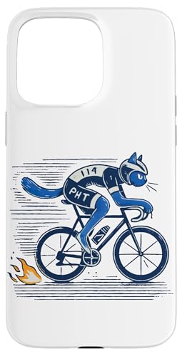 Rennrad Katze Design für sportliche Fahrradfreunde Hülle für iPhone 15 Pro Max von Streetwear cyclist design for bike lovers