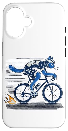Rennrad Katze Design für sportliche Fahrradfreunde Hülle für iPhone 16 von Streetwear cyclist design for bike lovers