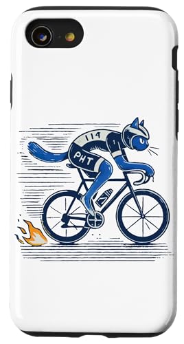 Rennrad Katze Design für sportliche Fahrradfreunde Hülle für iPhone SE (2020) / 7 / 8 von Streetwear cyclist design for bike lovers