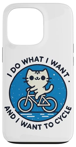 Retro Katzenmotiv auf Fahrrad mit Humor und Power Hülle für iPhone 13 Pro von Streetwear cyclist design for bike lovers