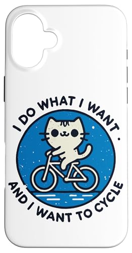Retro Katzenmotiv auf Fahrrad mit Humor und Power Hülle für iPhone 16 Plus von Streetwear cyclist design for bike lovers