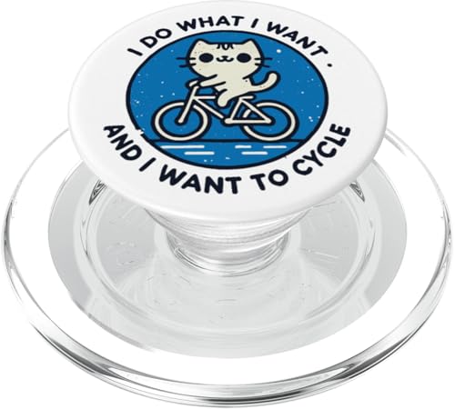 Retro Katzenmotiv auf Fahrrad mit Humor und Power PopSockets PopGrip für MagSafe Retro Katzenmotiv auf Fahrrad mit Humor und Power PopSockets PopGrip für MagSafe von Streetwear cyclist design for bike lovers