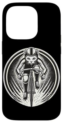 Sportliche Katze auf Fahrrad für Rennradfans Hülle für iPhone 14 Pro von Streetwear cyclist design for bike lovers