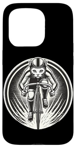 Sportliche Katze auf Fahrrad für Rennradfans Hülle für iPhone 15 Pro von Streetwear cyclist design for bike lovers
